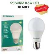 SYLVANIA 8,5W E-27 Duylu Ledli Ampul Beyaz Işık 10'LU PAKET