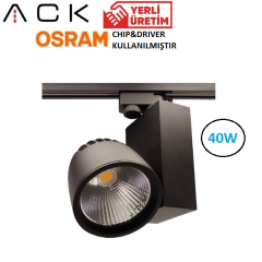 40W Ledli Ray Spot - Siyah Kasa -MONOFAZE Soketli -6500K-AD30-14731 Alım Yapmadan Önce Stok Bilgisi Alınız