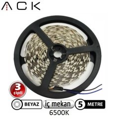 3 Çip Şerit Led BEYAZ İÇ MEKAN 5 METRE FİYATIDIR 6500K AS01-00303