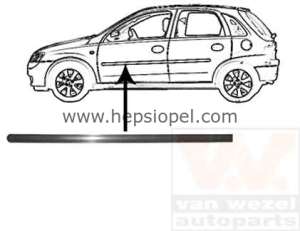 Opel Corsa C  Ön  Kapı Bandı Sağ Taraf 5 Kapılı Araçlar İçin