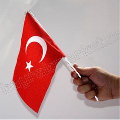Çubuklu Türk Bayrağı(15x22,5cm)