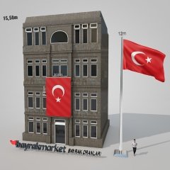 Paraşüt Türk Bayrakları