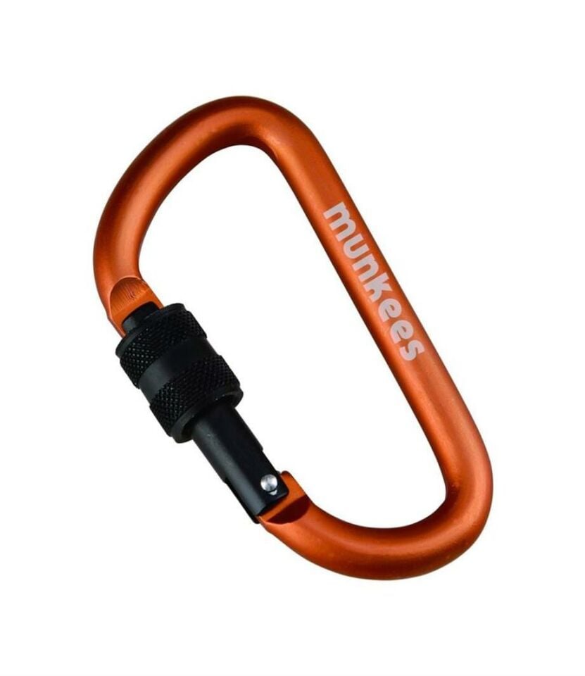 Munkees D-shape Vidalı Kilit Carabiner Anahtarlık-3248ORJ