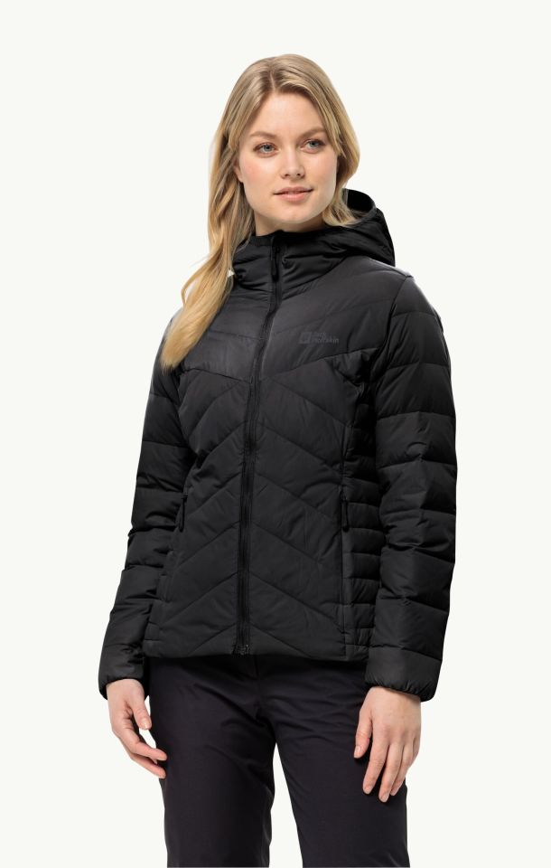 Jack Wolfskin Tundra Down Hoddy Kadın Outdoor Mont-1206642BLK