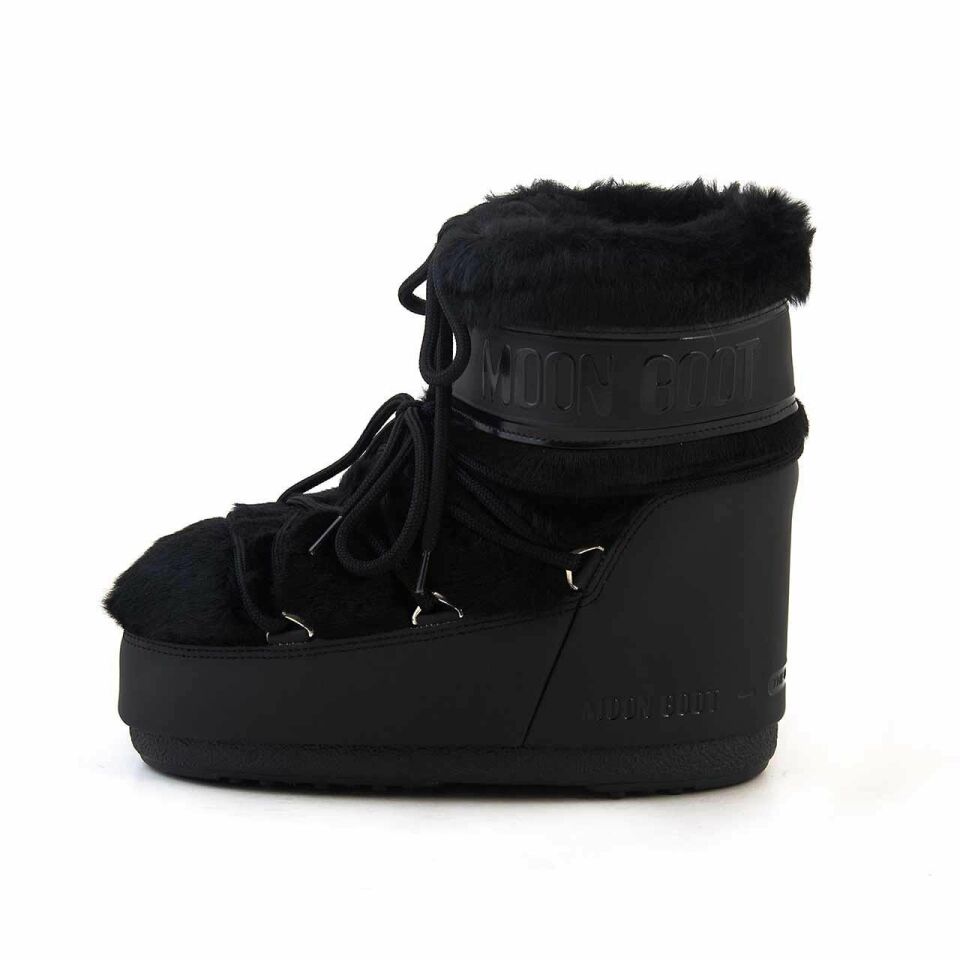 Moon Boot Icon Low Faux Fur Kadın Kar Botu-14093900BLK