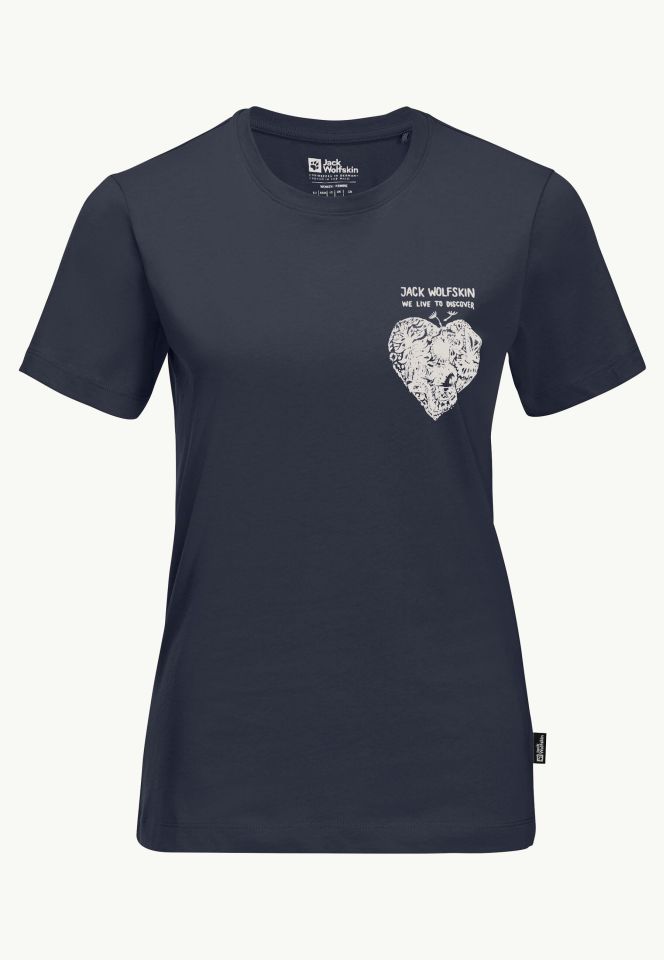 Jack Wolfskin Discover Heart Kadın T-Shirt-1809701