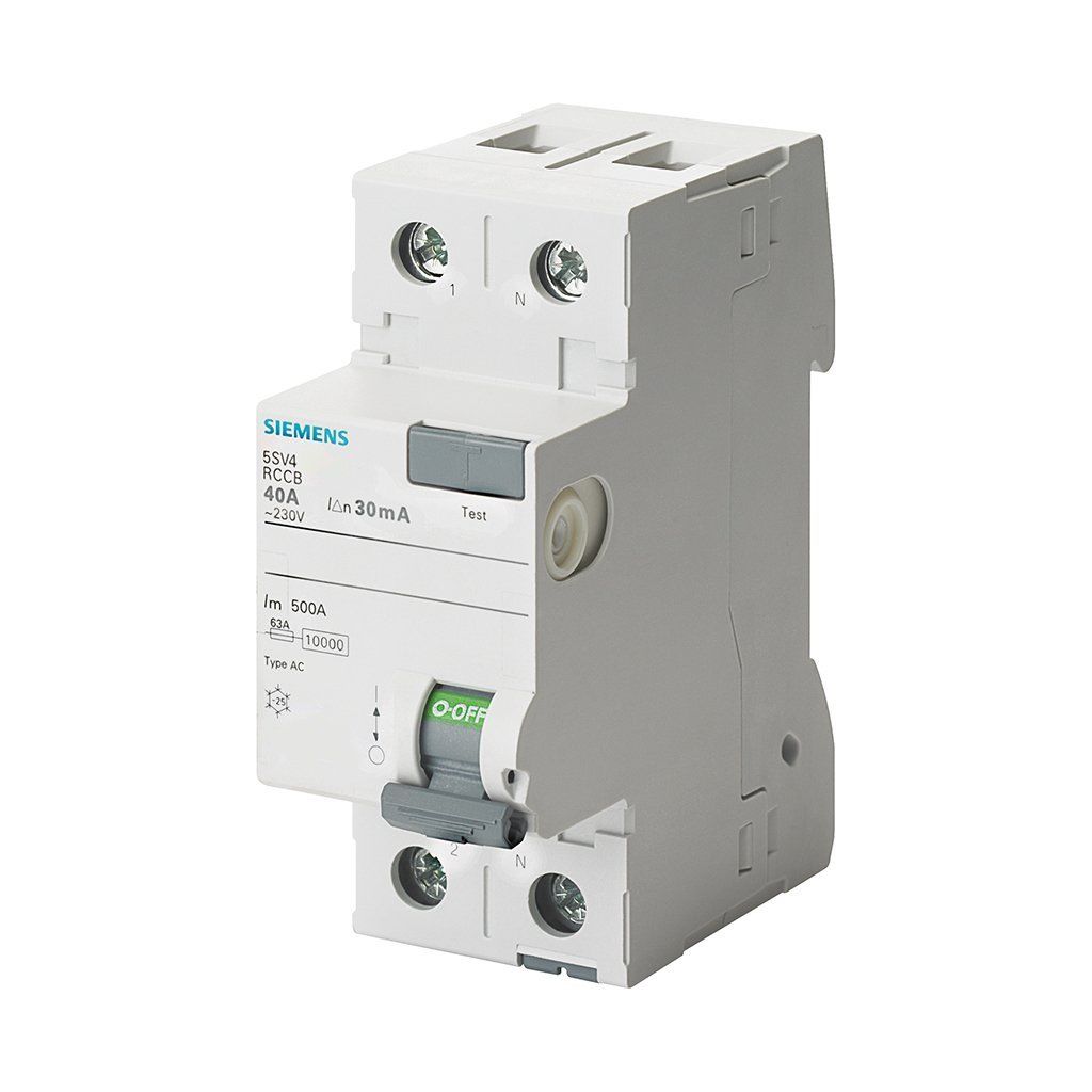 Siemens 5SV5314-6 Monofaze Faz+Nötr 40A/30Ma Kaçak Akım Koruma Rölesi