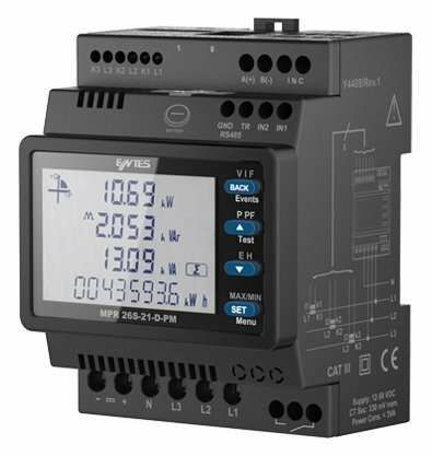 Entes MPR-26S-21-D-Pm Dın4 12-50Vdc Şöntlü Ekransız Elektronik Şebeke Analizörü M3820