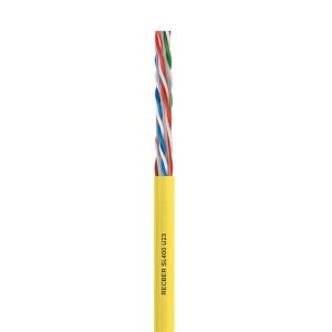 Reçber Hf Data Kablosu Sl400 U23 Lszh Category 6 U/Utp 4X2X23Awg Euro-Class Dca Sarı 506022