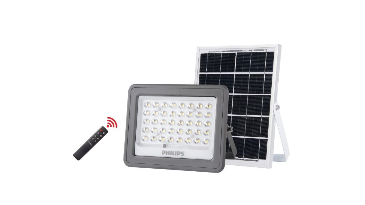 Philips BVC080 LED9/765 6500K IP65 Kumandalı Solar Projektör