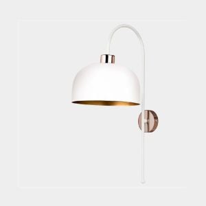 Cata Dekoratif Aplik Beyaz-Gold E27 51cm Ct-8163