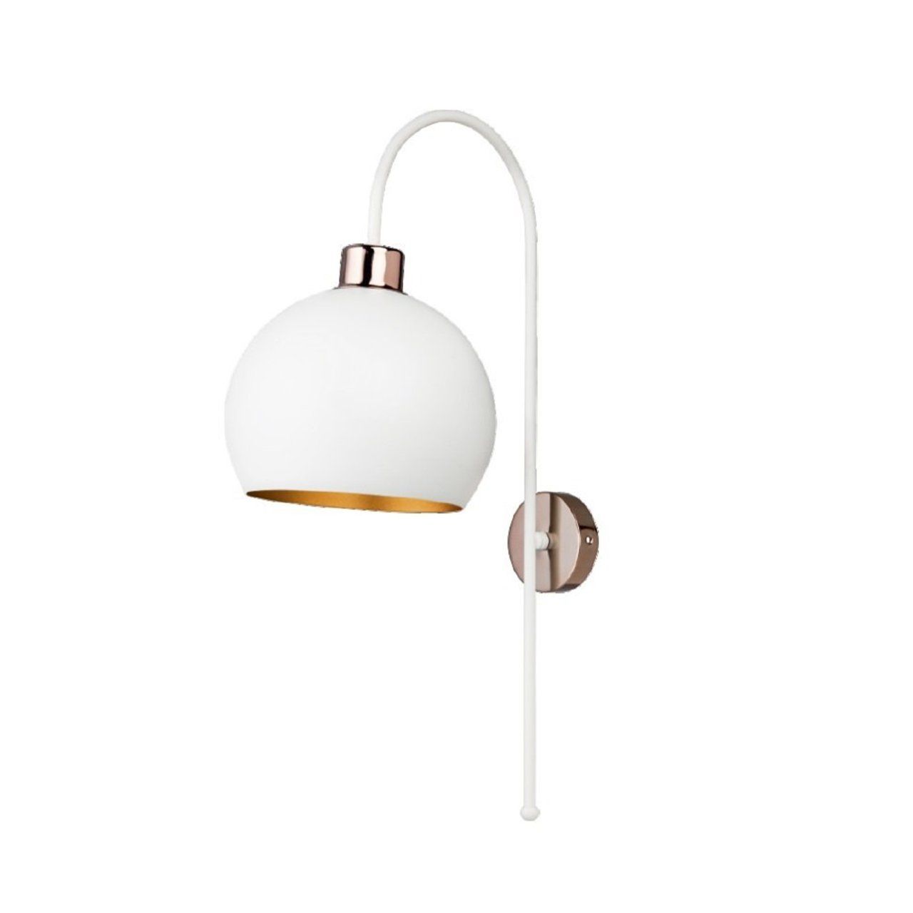 Cata Dekoratif Aplik Beyaz-Gold E27 51cm Ct-8167