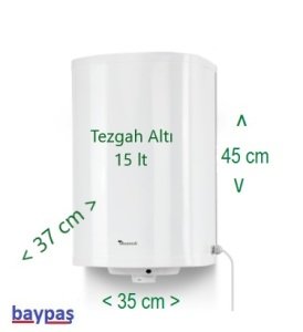 Tezgah Altı 15 litre Termosifon