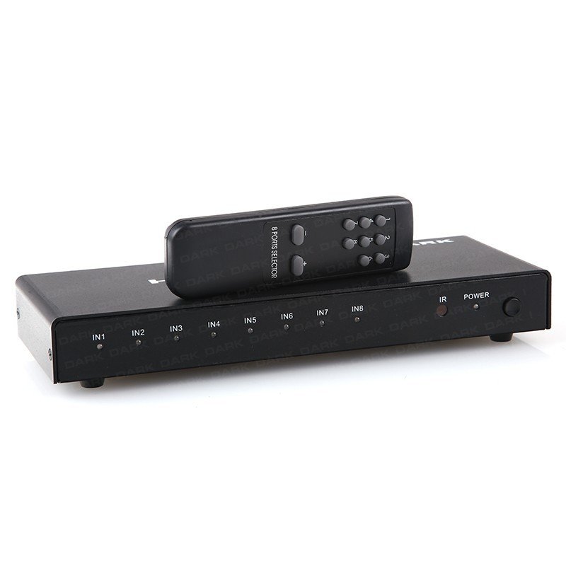 DARK 8x1 HDMI Switch 8 Giriş 1 Çıkış 0801