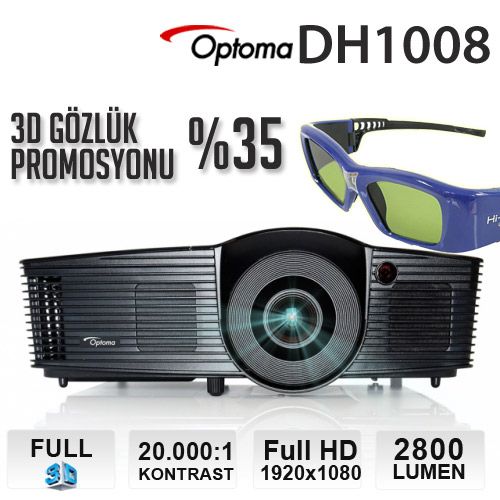 Optoma DH1008 Full HD Projeksiyon Cihazı