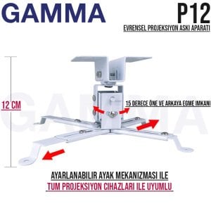 Gamma P12 Projeksiyon Tavan Askı Aparatı