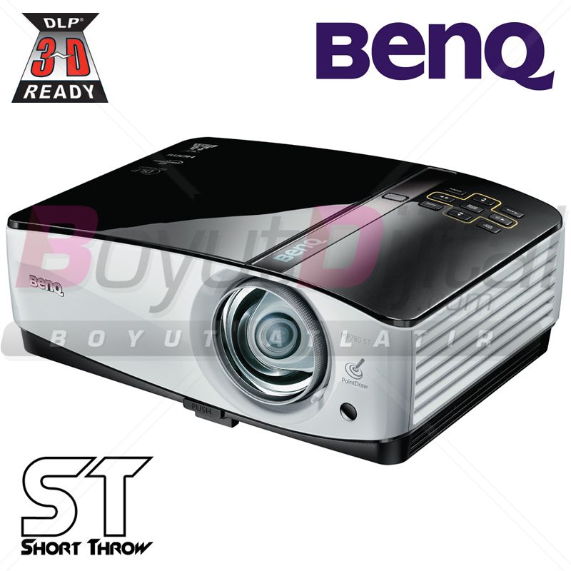 BenQ MP780ST 3D Projeksiyon Cihazı - DLP - Kısa Mesafe - WXGA(1280x800) 3D Projektör