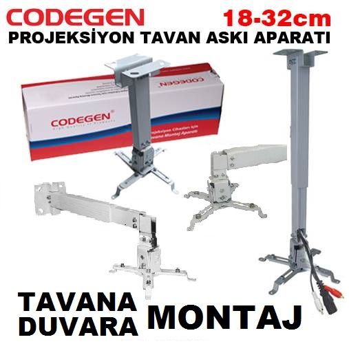 Codegen (H18) 18-32cm Teleskopik Projeksiyon Tavan Askı Aparatı