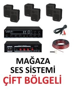 Westa Mağaza Ses Sistemi 6'lı Siyah Çift Bölge - 2