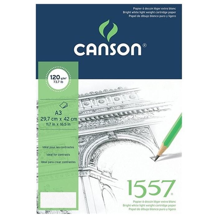 Canson 1557 Eskiz Defteri A3 120 gr 40 Yaprak (Spiralli)