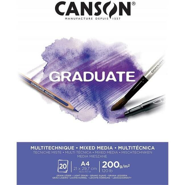 Canson Graduate Mix Media White A4 200 gr 20 Yaprak