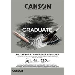 Canson Graduate Mix Media Grey A4 220 gr 30 Yaprak