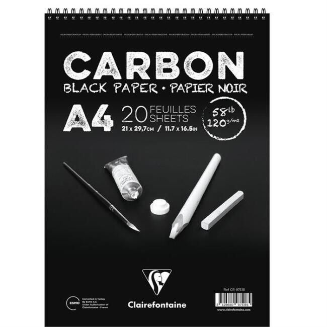 Clairefontaine Carbon Defter 120 gr A4 20 Yaprak (Spiralli)