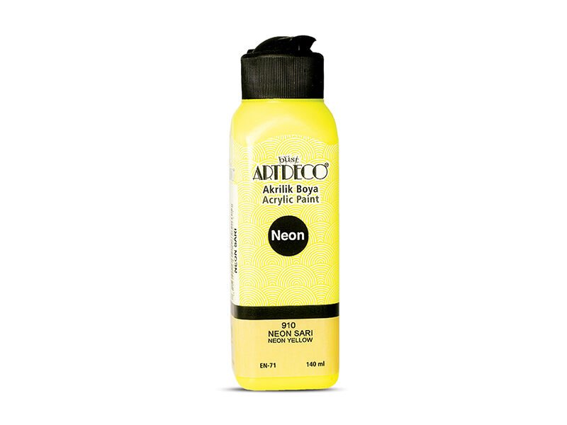 Artdeco Neon Akrilik Boya 140ml Neon Sarı 910