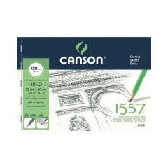 Canson 1557 Eskiz Defteri 35x50 cm 120 gr 15 Yaprak (Spiralli)