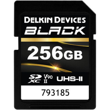 Delkin Devices Black 64/128/256/512GB UHS-II V90 SD CARD