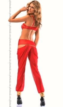 Kırmızı Mistik Oryantal Kostümü ABM6093