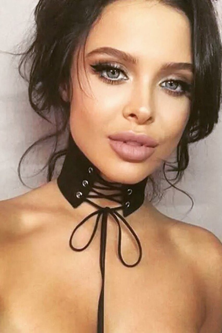 Bağlamalı Seksi Deri Choker ABM8105