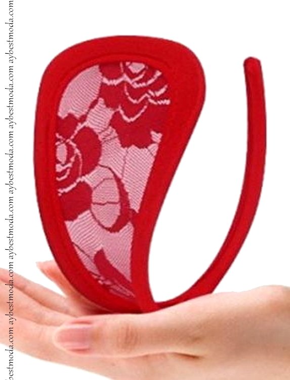 Dantelli Kırmızı C-String ABM6227