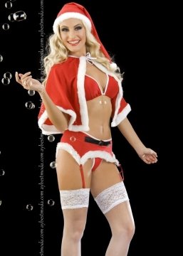 Jartiyerli Seksi Noel Kostümü ABM4248 - Yılbaşı Kostümü