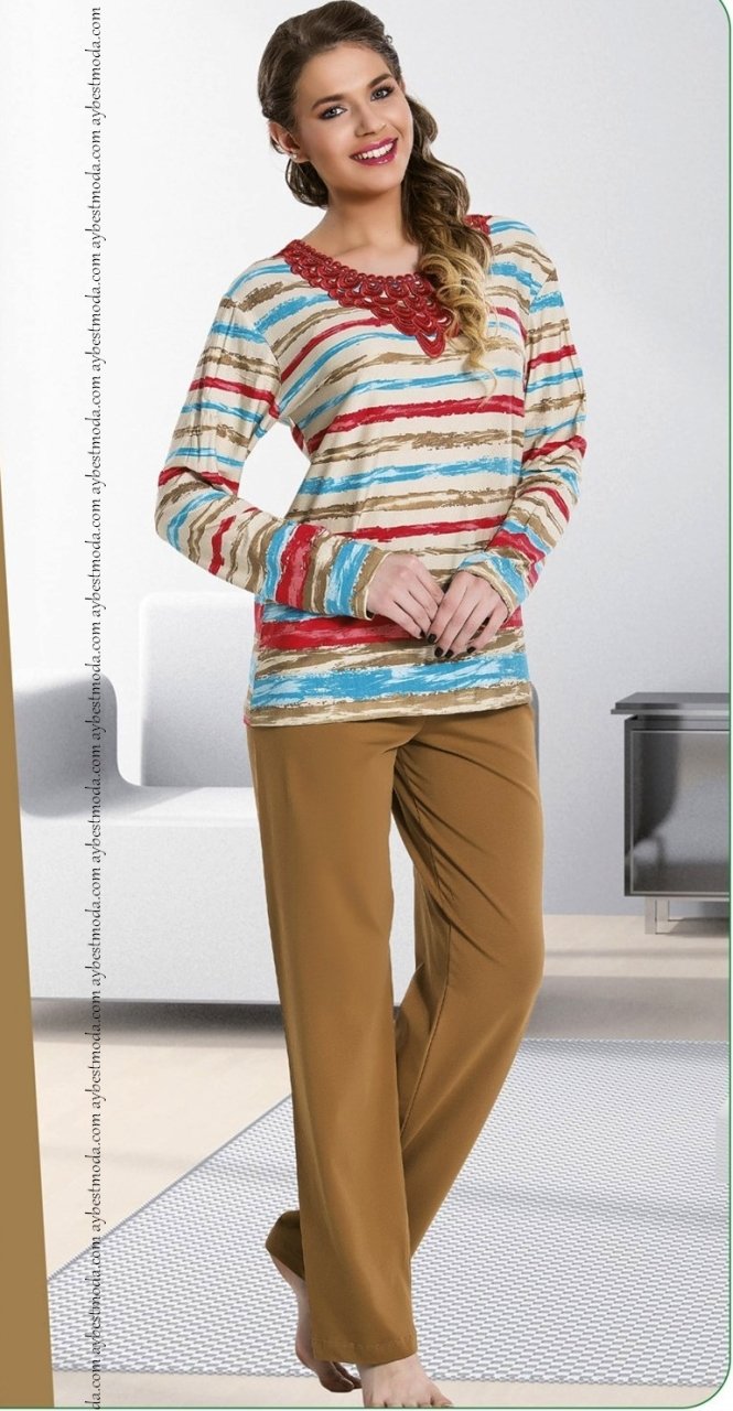 Şık Uzun Pijama Takımı ABM6351
