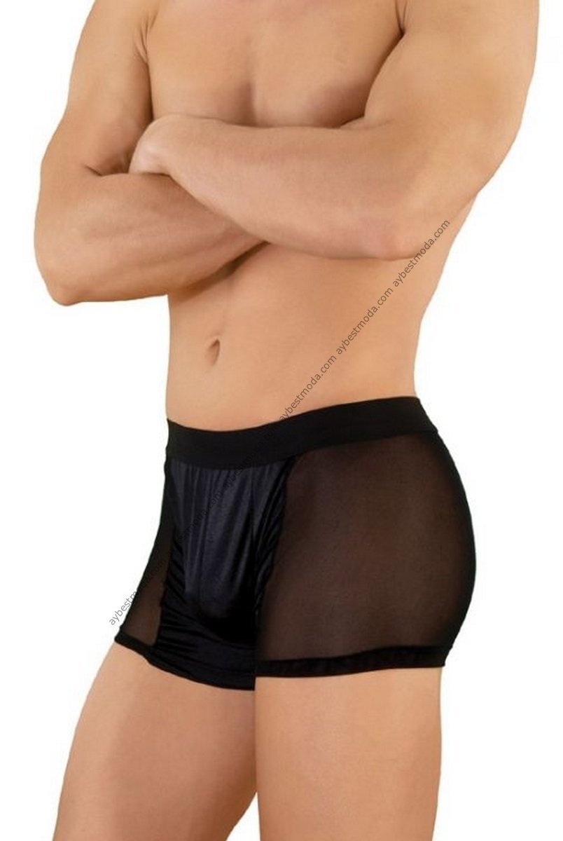 Transparan Tül Saten Boxer ABM1490