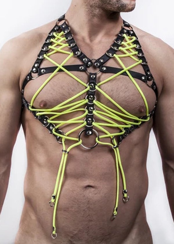 Seksi Erkek Üst Lastik Harness ABM7669