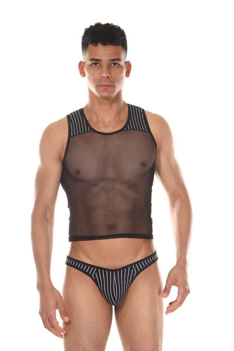 Transparan Erkek Atlet ve Tanga ABM7801