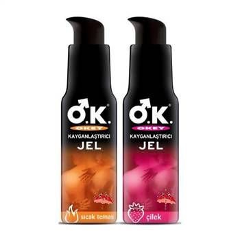 Okey Kayganlaştırıcı Jel Seti ( Çilek Aromalı – Sıcak Temas )