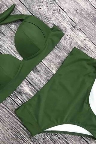 Yeşil Yüksek Bel Bikini Takım ABM8978