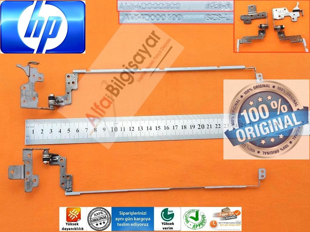 HP 15-G 15-R 15-H 15-R000 HP 250 G3 HP 255 G3 HP 256 G3 Laptop Hinge Menteşe Takımı Sag Sol AM14D000100 AM14D000200 749655-001