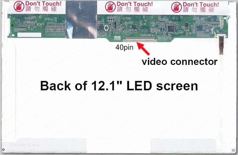 12.1 LED B121EW09 V.2 B121EW09 V.3, LP121WX3 TL A1, LP121WX3 TL A2 LP121WX3(TL)(B1),  N121IB-L06, LTN121AT06, n121ib-l05 Hp Dv2, Lenovo S12 Ekran panel