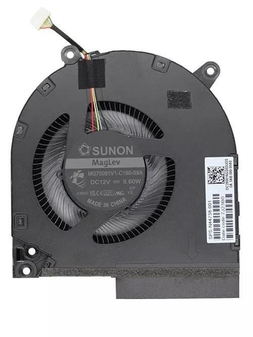 HP Victus 16-R, 16T-S, 16-S, 16T-R, TPN-C169 N44738-001, MG75091V1-C190-S9A, 12v 4 pin, Cpu Fan