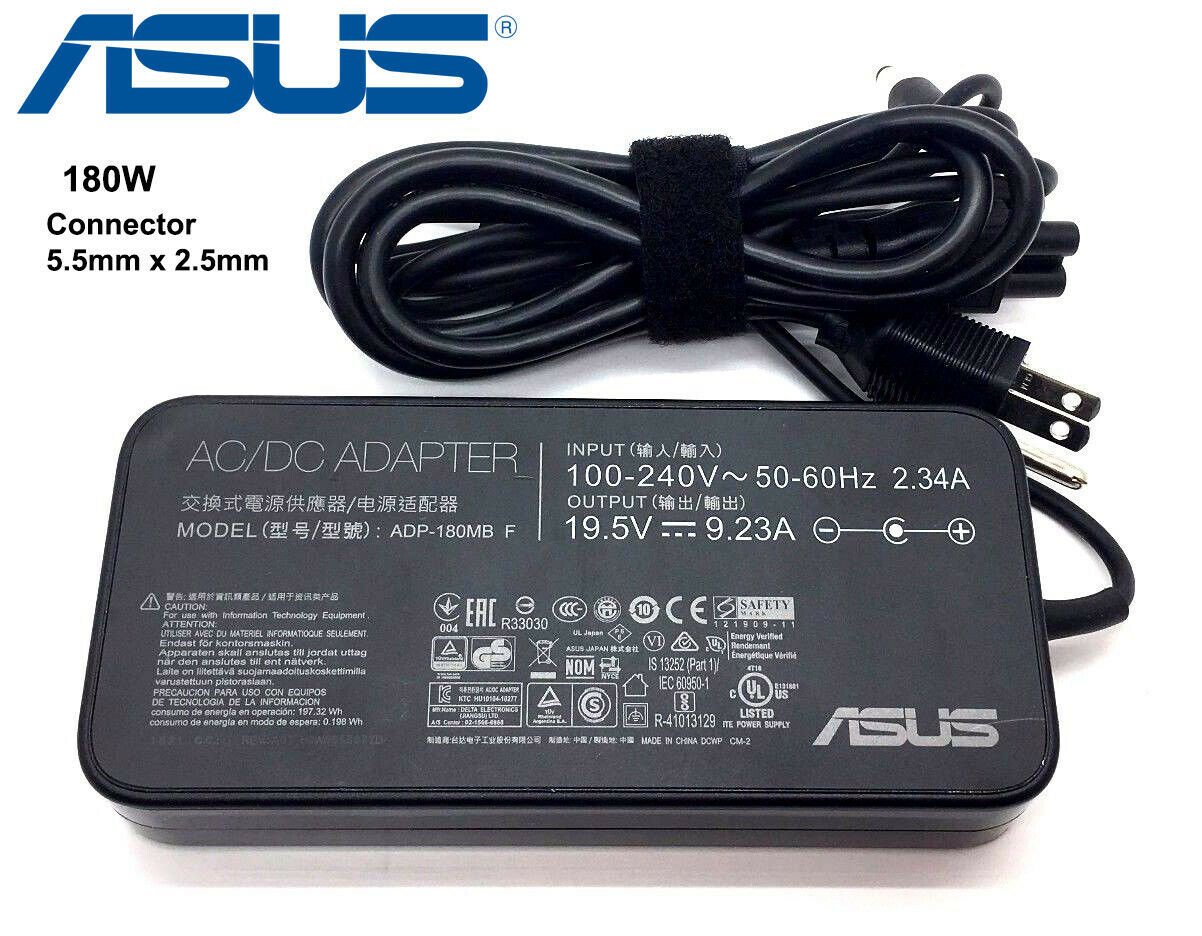 Asus Orjınal 19V 9.23A 180W FA180PM111,  ADP-180HB D, DP-180MB A17-180P1A ADP-180EB, ADP-180MB F   ADP-180HB, ADP-180M   ADP-180MB K, ADP-180EB D  Adaptör Şarj Cihazı