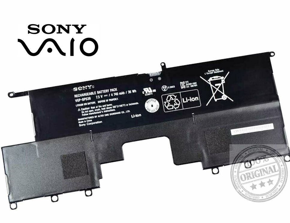 Sony Battery Vgp-BPS38  pro13 svp132,svp132A, svp13 svp1321 SPV13A, Svp13 Pro13 Pro11 36Wh Orjinal Batarya pil