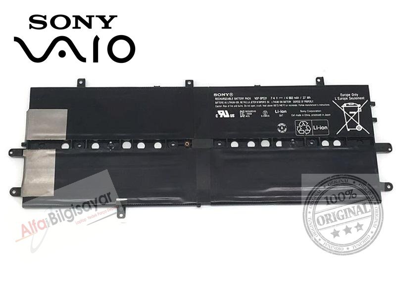Orjinal Sony Vaio DUO 11 SVD11 SVD112 VGP-BPS31 7.4V  4960mAh - 37Wh  Batarya Pil Svd1121x9rb Svd11225cxb Svd1121q2eb Svd11219cjb Svd11215cxb SVD11223CXB
