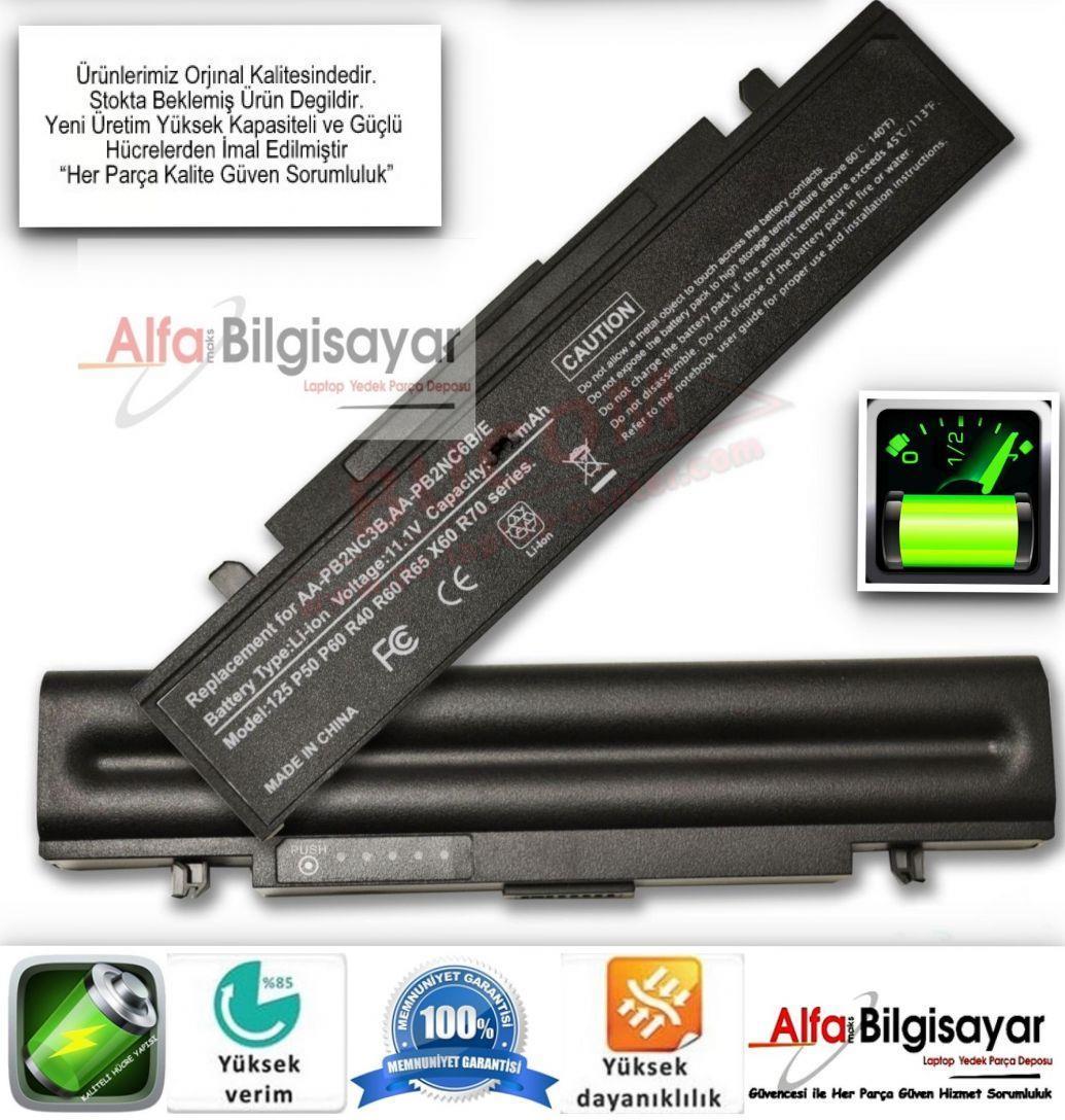 Samsung AA-PB2NC6B, AA-PL2NC9B, AA-PB4NC6B, AA-PB6NC6B, Samsung M60, P460, R410, R510, P50, P60, R60, R70, X60, X65 Samsung R505 R510 R710 P210 P460 P560 Q210 Q310 X360 X460 Batarya