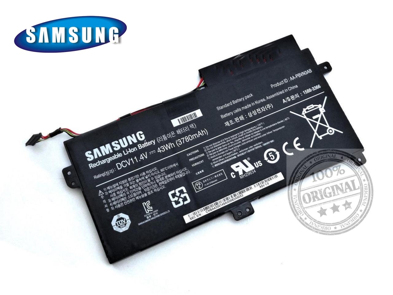 Orjınal Samsung  AA-PBVN3AB 470R5E 450R4V NP470R5E  NP370R4E NP370R5E NP450R4E NP450R5E NP510R5E 510R  10.8v 43wh Batarya Pil