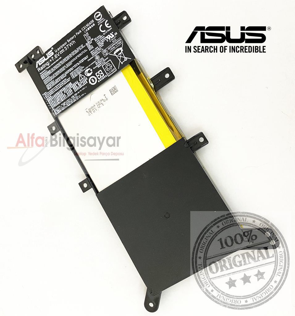 Orjınal Asus C21N1347 X554, X555, X554L, X554LA, X554LD, X554LI, X554LJ, X554LN, X554LP, X554UA, X554UQ X555B, X555L, X555BA, X555LB, X555LJ, X555BP, x555LD, X555LF, X555LP, X555QA, X555QG, X555SJ, X555Y, X555YA, X554LD X554LJ X555LI X555BA X555D, X555DA,