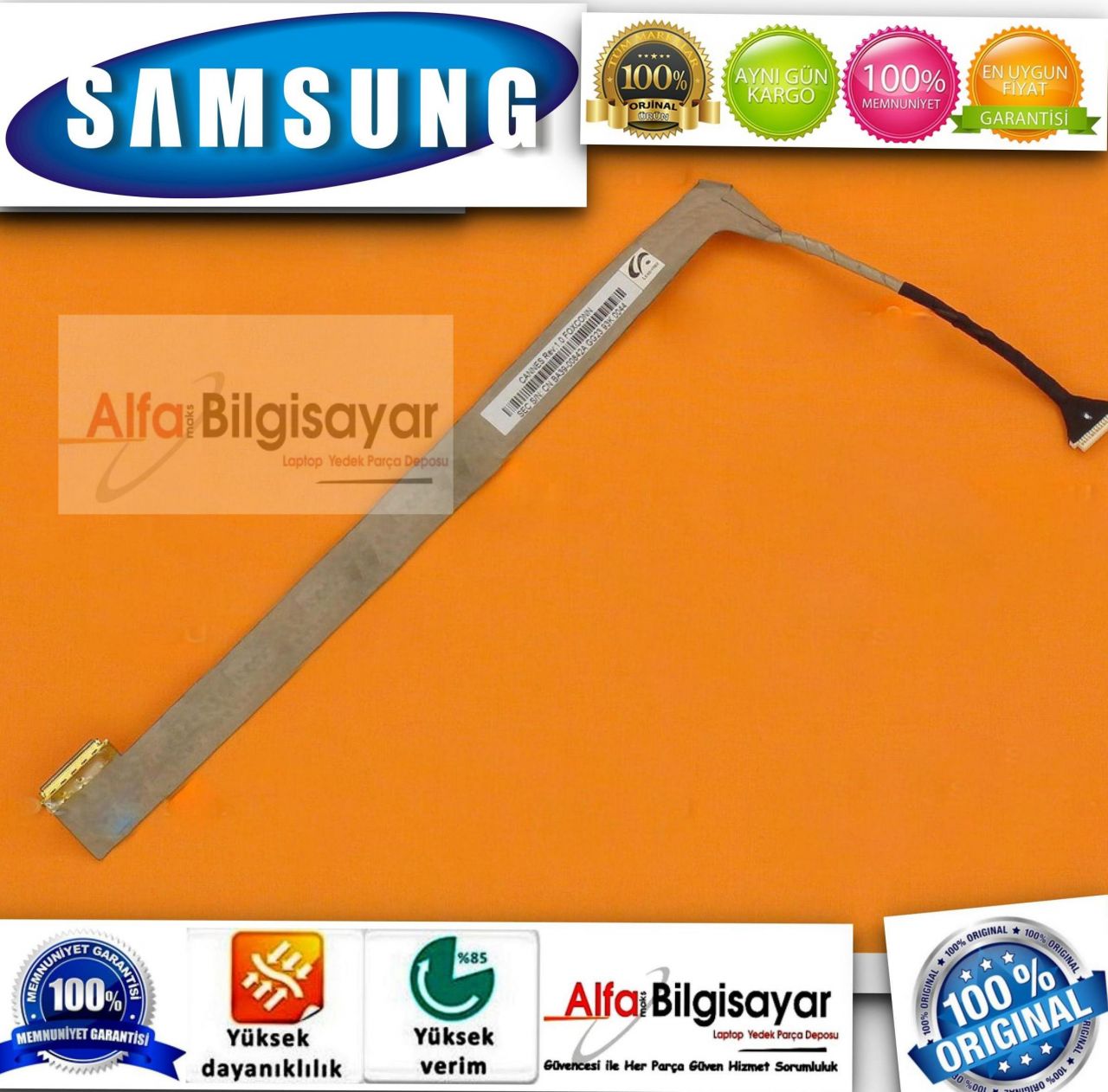 Samsung  R518 R519 R520 R522 Np-R520 Np-R522 BA39-00812A Lcd Data Flex Kablo Cable